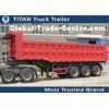 Hydraulic Cylinder Heavy Duty 3 Axle Semi Dump Trailer for Sand , Stone , Mental