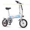 Blue Foldable Electric Bike Adult City Electric Push Bike With Li - Ion Battery