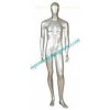 Silver Standing Mannequins Dress Form Glossy Fiberglass Full-length