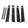 Glossy Finish Miscellaneous Auto Parts Black / Red Carbon Fiber B C Column for BMW F30