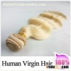 2pcs/lot 6A 613# 100% Virgin Human Hair Weave Body Wave Weft