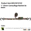 WDCS010103 1  25mm Camouflage Ratchet tie down