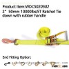 WDCS020502 2 50mm 10000lbs Ratchet Tie down high quaility
