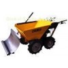 Yellow Motor Powered Wheelbarrow with Snow Plough for Landscaping