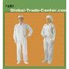 100% Polyester Fabric White ESD Clean Room Garments Clothes with Zipper