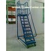 steel high climbing ladder customized Movable 1m - 2m  for  Supermarket