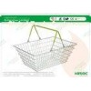 Large Bright Steel Wire Double Handle Supermarket Shopping Baskets