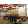 50000L 3 Axle Stainless Steel Asphalt Tank Trailer Flatbed Semi Trailer