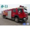 Howo 266 Hp Emergency Rescue Fire Fighting Truck  6 X 4 With High Pressure Pump
