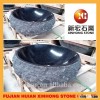 Black bathroom stone polished wash basins for home design in hot sale