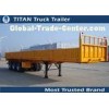 50 Tons tri - axle dry cargo Flatbed Semi Trailer For Container Transport