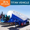 Titan Tri-Axle V Type Bulk Cement Transport Truck Cement  Silo Trailer For Sale In Pakistan
