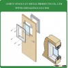 Steel Beveled Vision Lite Panel Door Viewer To Fix Glass and Self Attached onto Fire Door