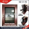 Wood window frame with security fly insects screen aluminum window and door