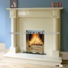Indoor White Marble Fireplace
