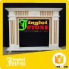 Western style Indoor pure white Natural Marble design ideas Fireplace