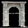 decorative stone arch marble door surround