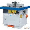 Woodworking spindle moulder with tilt spindle