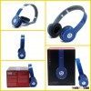 2013 dark blue beats solo hd headphone by dr dre with AAAAA Quality+noise cancleing 1:1 as original