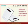 Li Ion Mobile Phone High Capacity Power Bank USB 20000mAh for Bluetooth earphone