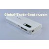 7200mAh Iphone Dual USB Power Bank ABS White With LED Light