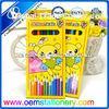 Yellow / Blue / Orange / Blue / Green Drawing Colored Pencils Set 12pcs