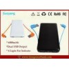 OEM logo Rechargeable Li ion  square HTC Power Bank 6000mAh , 5V 2.1A