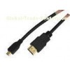 1.4V Black 2m Copper Micro HDMI Cables 3D For Smartphone , Xbox360