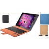 bluetooth keyboard case with leather case for ipad 2 and new ipad