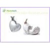 1GB / 2GB / 8GB Crystal Heart USB Flash Drive , Wedding Diamond USB Stick Drive