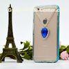 Apple iphone 6 / 6 plus soft silicone phone case with rhinestone decoration chrome bumper