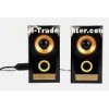 10W Wooden Sound Bass Computer Speakers High End Loud For Music