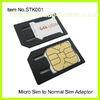 High Quality Plastic Black Micro To Normal SIM Adapter For IPhone 4