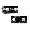 Black USB Mini Computer Speakers , Square 4 Ohm Laptop Computer Speakers