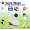 gsm spy hidden WIFI security camera with sim card 3G site alarm monitoring W12