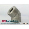 Forged 3000lb stainless steel screw 45 deg eblows