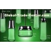 Green Clear Pump Cosmetic Jars And Bottles For Skincare Cream