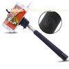Black Camera Handheld Monopod  3.5mm Audio Wire Anti-rotation groove design