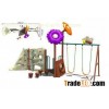 Outdoor Large Play Area Double Swing Sets Kits for Toddlers