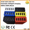 Private mould portable mobile accossories multipurpose school public desktop flat 5 port usb wall ch