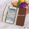 PU Leather Credit Card Wallet Case with Removable Strap For iPhone 5