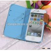 Stylish Purse Designed Magnetic PU Leather Case For iPhone 5