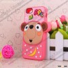 3D Lovely Cartoon Animal Silicone Case For iPhone 5