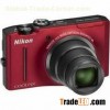 Nikon Coolpix S8100 12.1MP Digital Camera Gold + 16GB Deluxe Kit