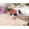 skull rhinestone dust plug phone accessories