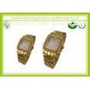Rectangle Shape Gold Classical Men Wrist Watches With Alloy Case Eco - Friendly