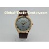 Modern Wave dial Gold Unisex Wrist Watch with Roman Number indicate
