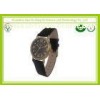 3 ATM Water Resistant Leather Strap Watch , Thin Leather Strap Japan Movement Watch