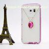 Soft silicone Samsung Galaxy S6 Edge case cover with rhinestone decoration chrome bumper