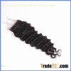 Wholesale Virgin Remy Human Deep Wave Peruvian Hair Swiss Lace Closure
